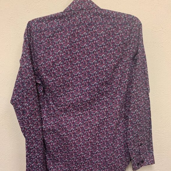 EXPRESS Dress Shirt in Floral Red (Size XS) (like new condition) - Picture 2 of 4